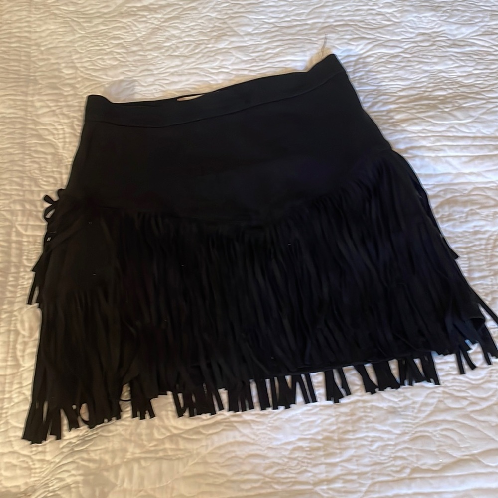 Black Fringe Skirt